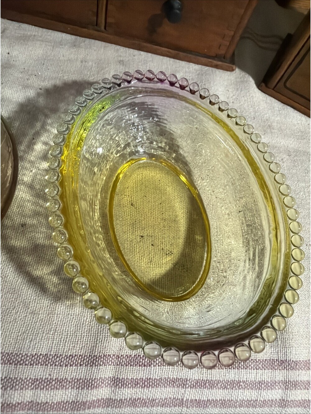 Pastel Rainbow Glass Hen on a Nest 2 piece 7” Country Farmhouse Cottage Decor - Picture 5 of 9